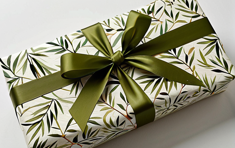 수공예 포장지 만들기 - Elegant Gift Wrapping**

"A beautifully wrapped gift using traditional Italian wrapping paper, 'cart...